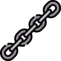 Illustration of interlocking metal chain links